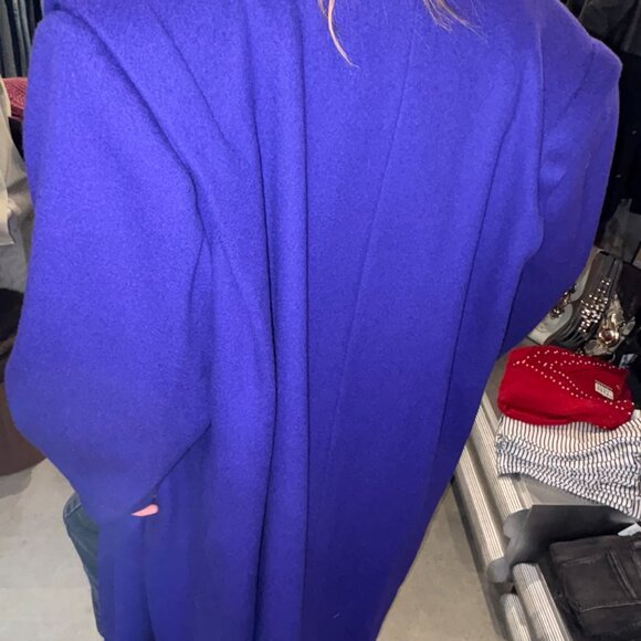 Vintage Yves Venet Purple Chevron Coat 24 1/2 - Picture 11 of 15